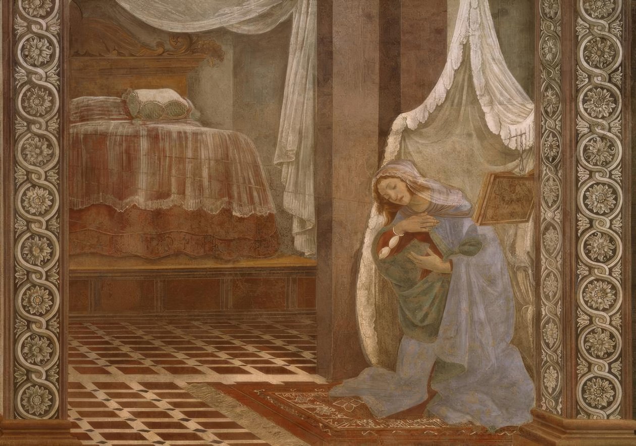Zwiastowanie przez S. Martino autorstwa Sandro Botticelli
