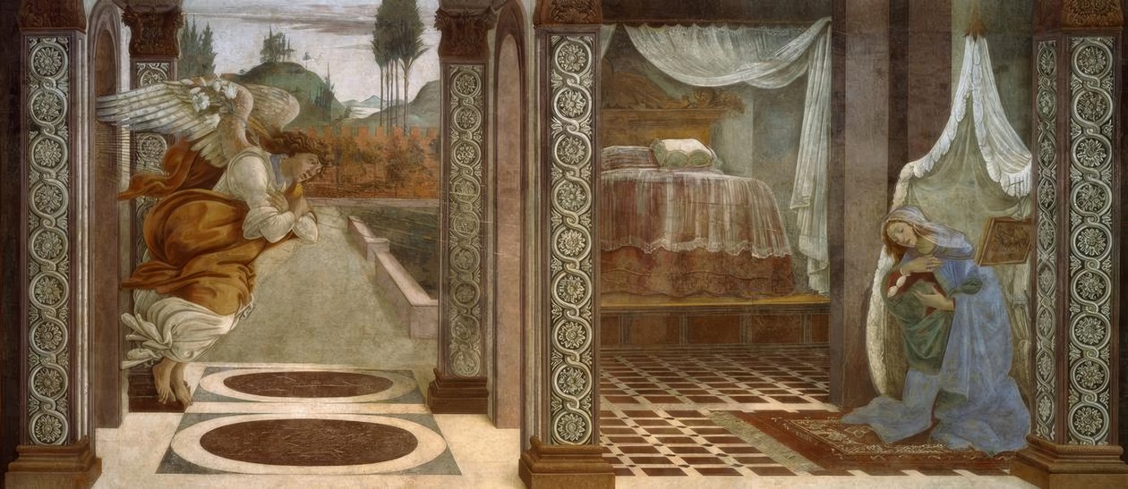 Zwiastowanie przez S. Martino autorstwa Sandro Botticelli