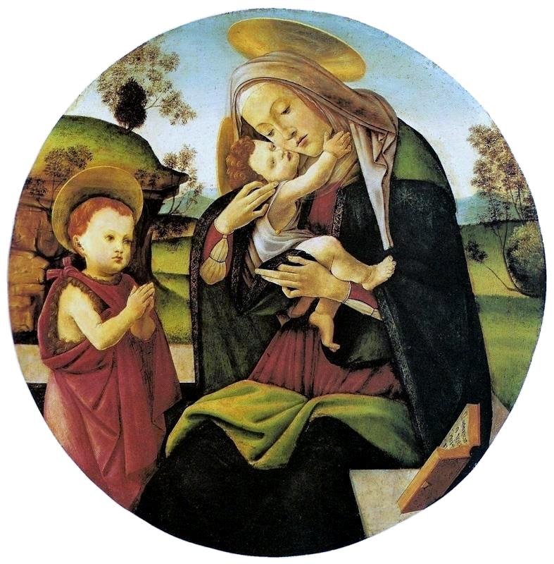 Dziewica z Dzieciątkiem i św. Janem Chrzcicielem autorstwa Sandro Botticelli