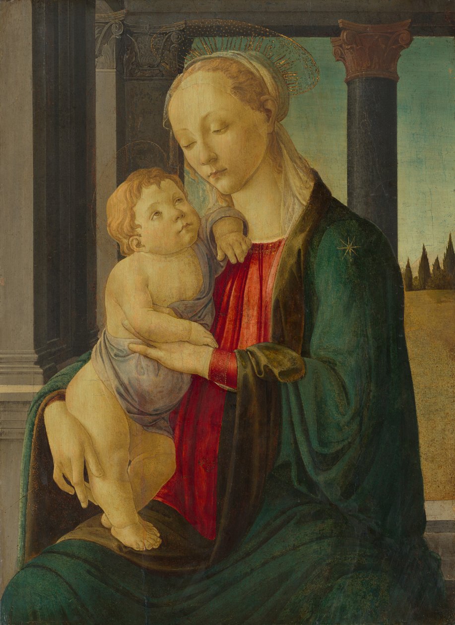 Madonna z dzieciątkiem, ok. 1467 (tempera na płycie) autorstwa Sandro Botticelli