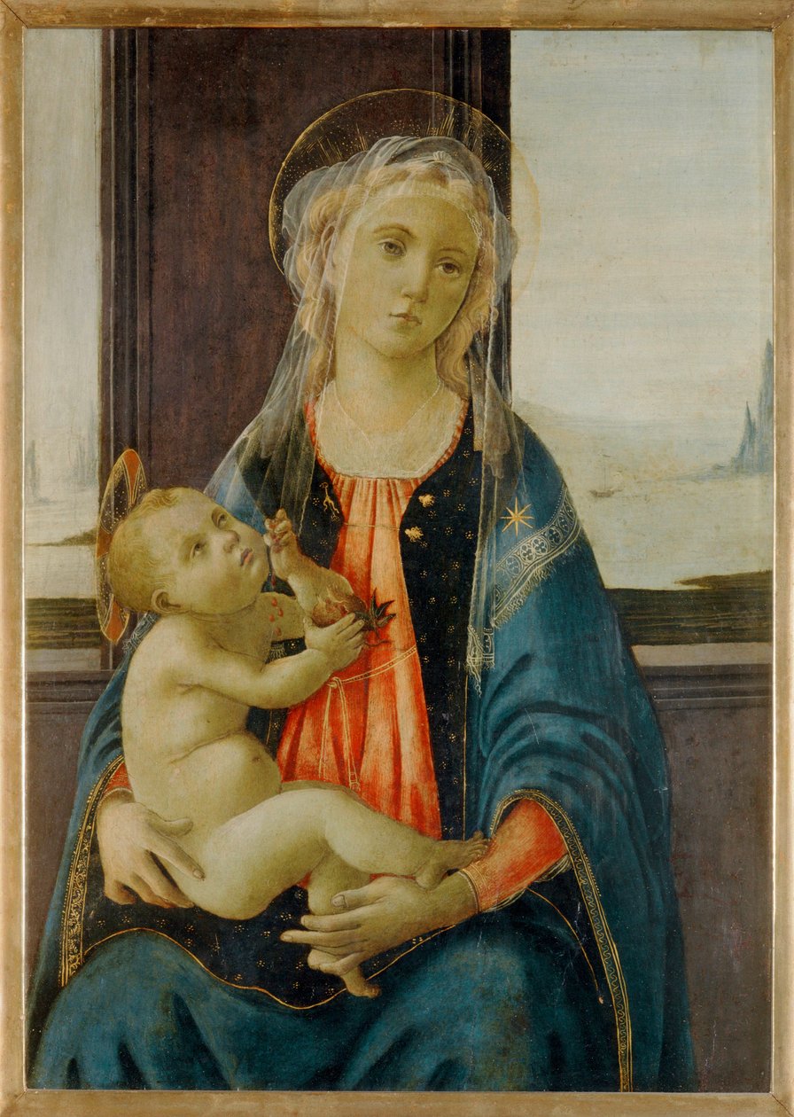Madonna morska (tempera na drewnie) autorstwa Sandro (1444/5-1510) Botticelli