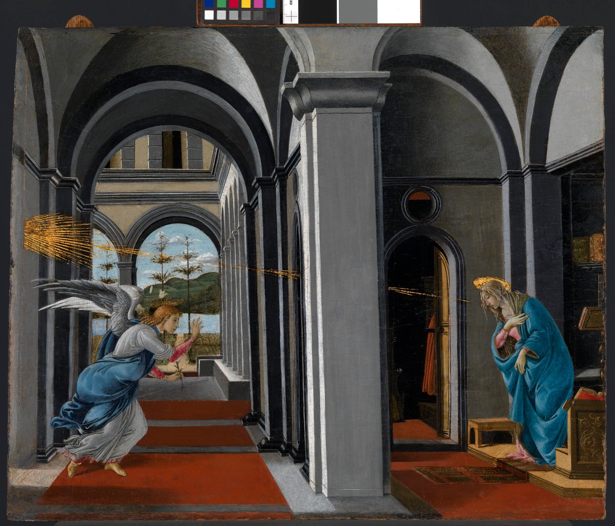 Zwiastowanie, ok. 1490 r. (tempera na desce) autorstwa Sandro (1444/5 1510) Botticelli