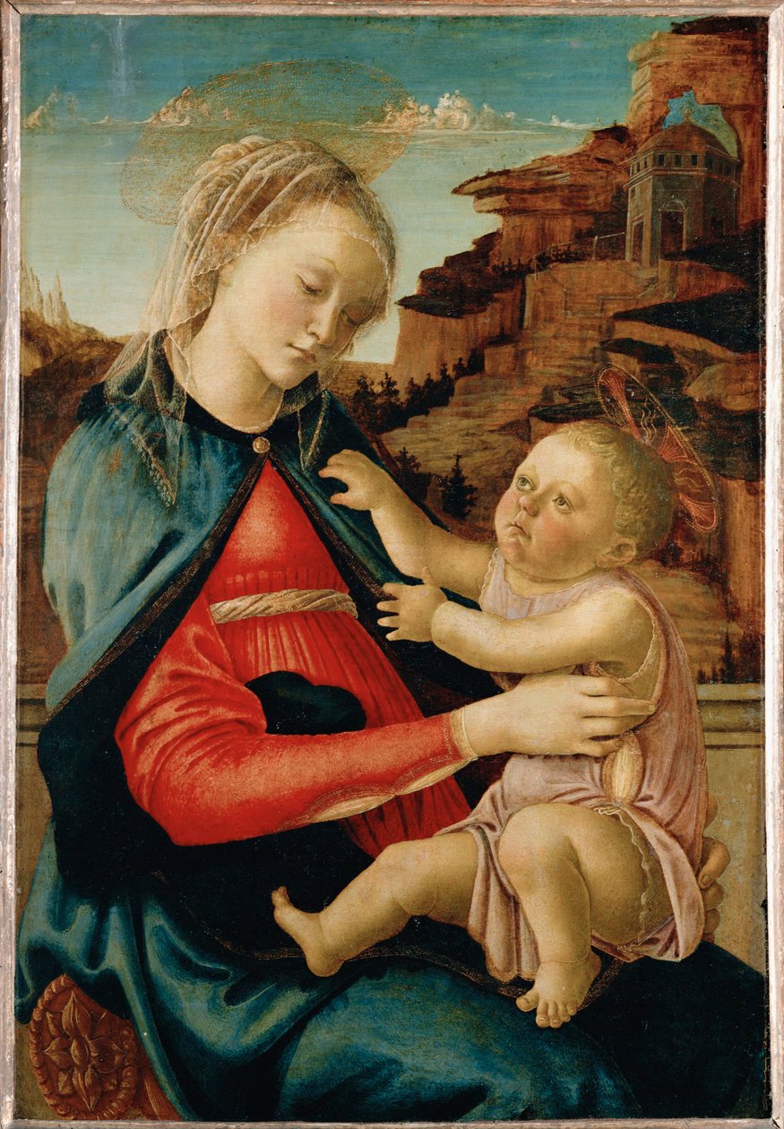 Dziewica z Dzieciątkiem ... autorstwa Sandro (1444/5-1510) Botticelli
