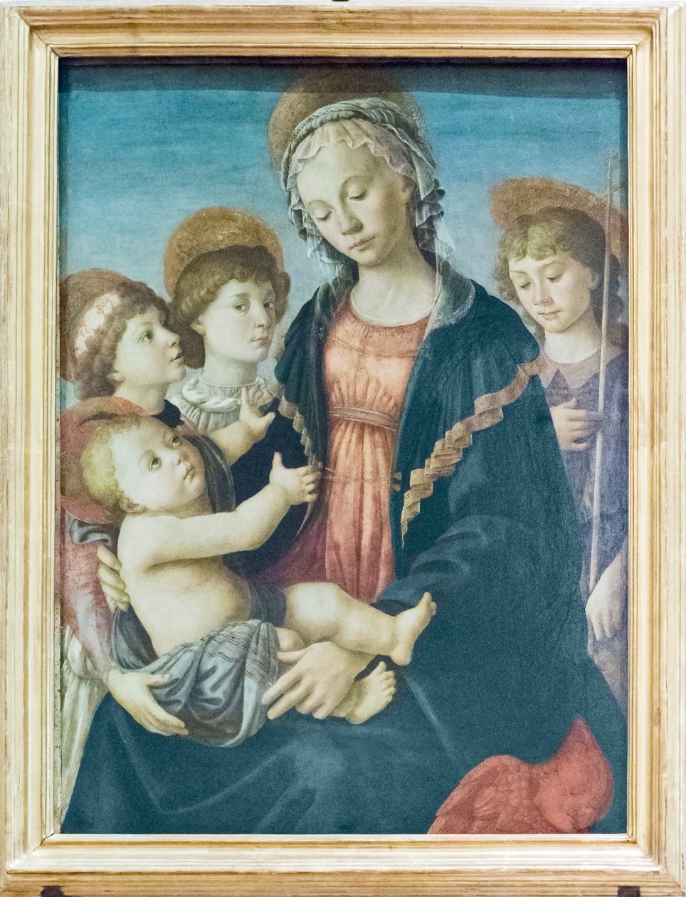 Madonna z Dzieciątkiem ze św. Janem Chrzcicielem i dwoma aniołami, ok. 1470 r. (panel) autorstwa Sandro Botticelli