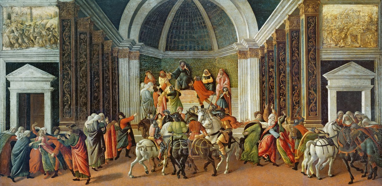 The Story of Virginia, ok. 1500 r. (tempera na desce) autorstwa Sandro Botticelli