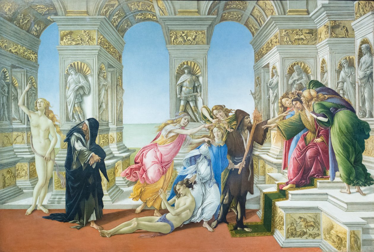 Oszczerstwo Apellesa autorstwa Sandro Botticelli