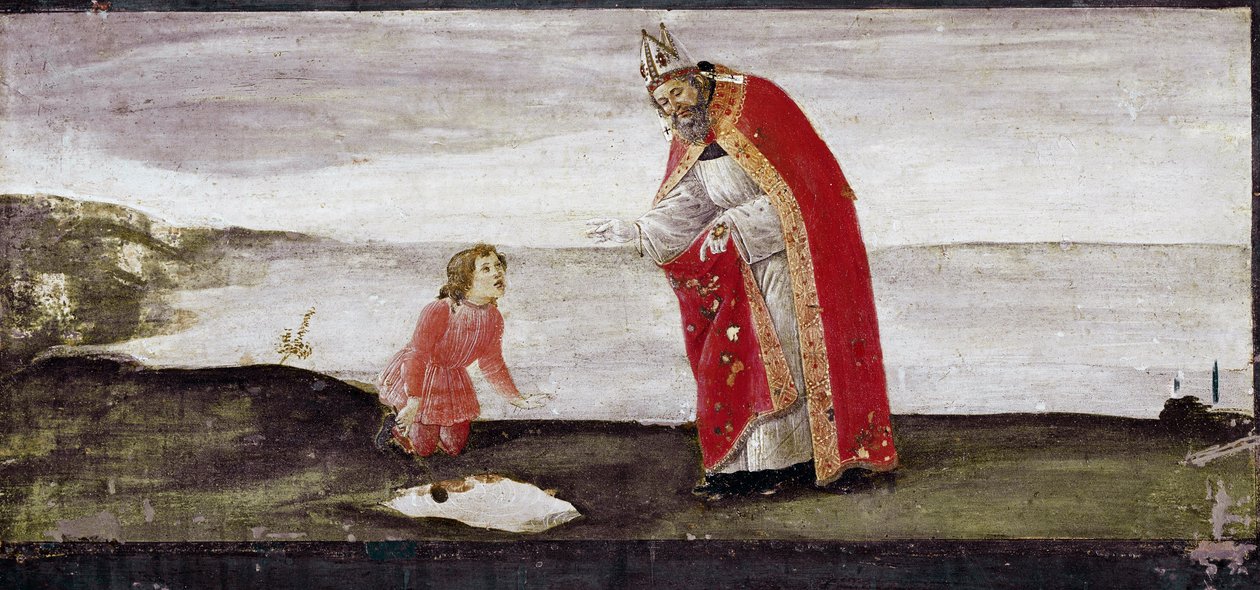 Wizja św. Augustyna, fragment ołtarza św Barnaby (tempera na drewnie) autorstwa Sandro Botticelli