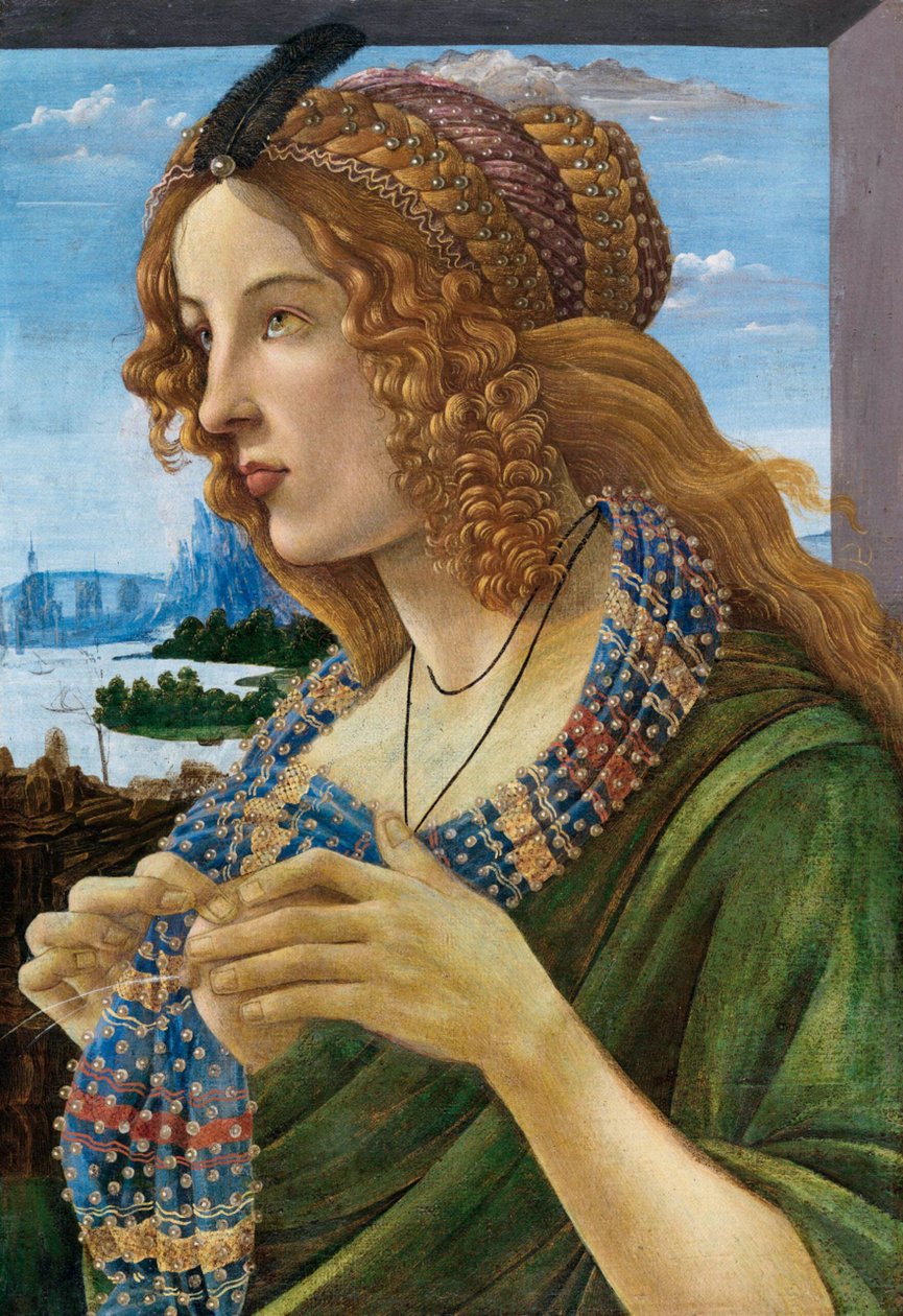 Alegoryczny portret kobiety Simonetta Vespucci, 1480-1490 autorstwa Sandro Botticelli