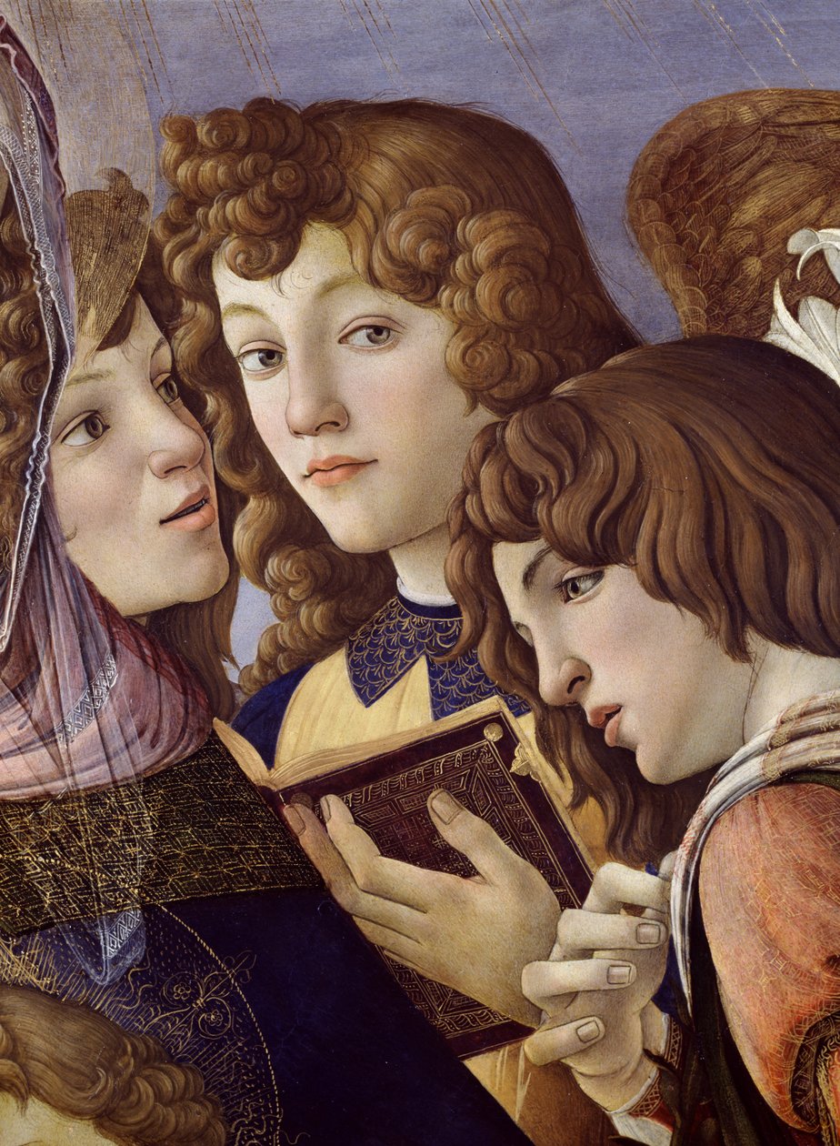 Anioły z Madonny Granatu detal 44340 autorstwa Sandro Botticelli