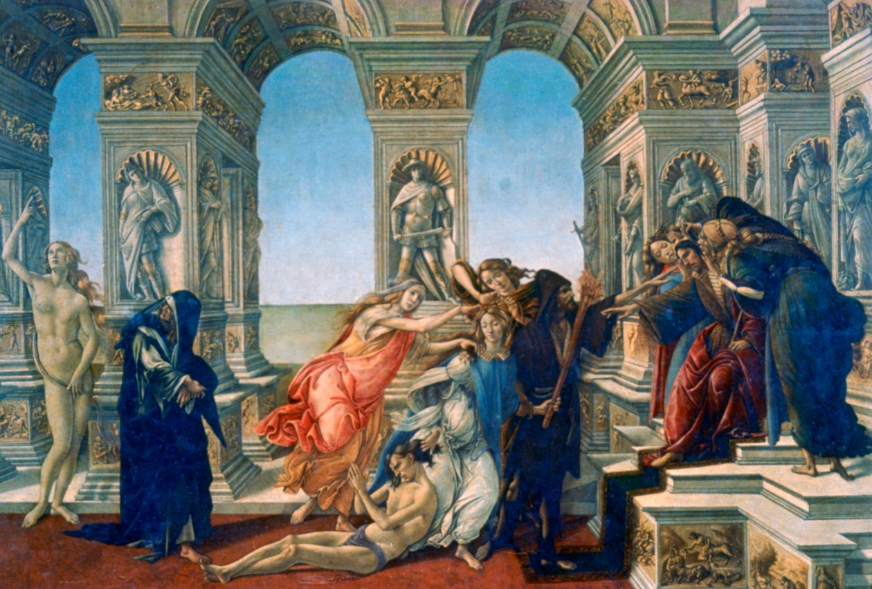 Kalumnia Apellesa, 1497-1498 autorstwa Sandro Botticelli