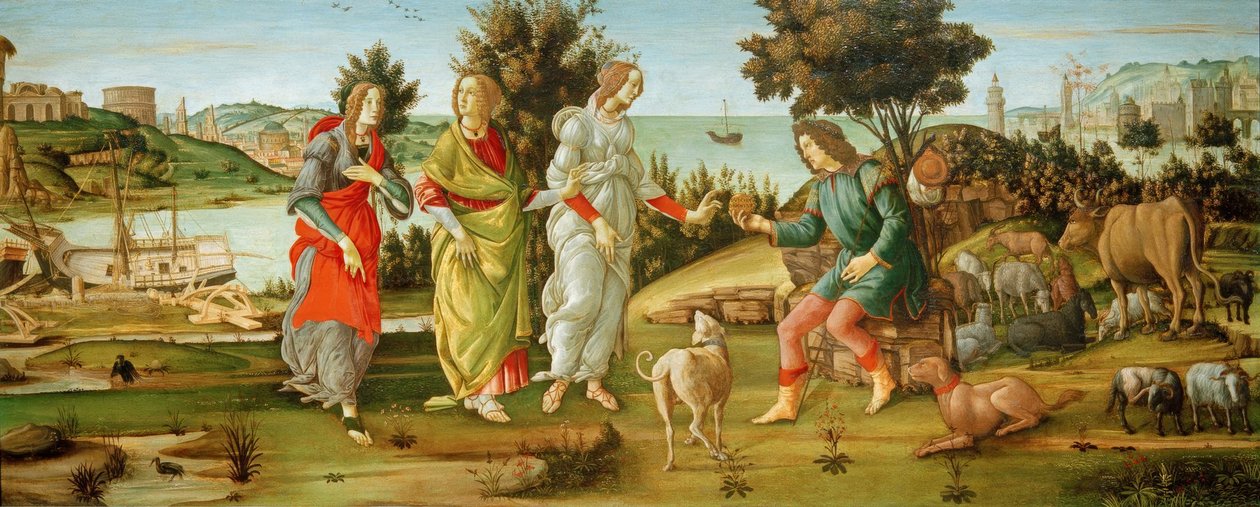 Wyrok Paryża autorstwa Sandro Botticelli