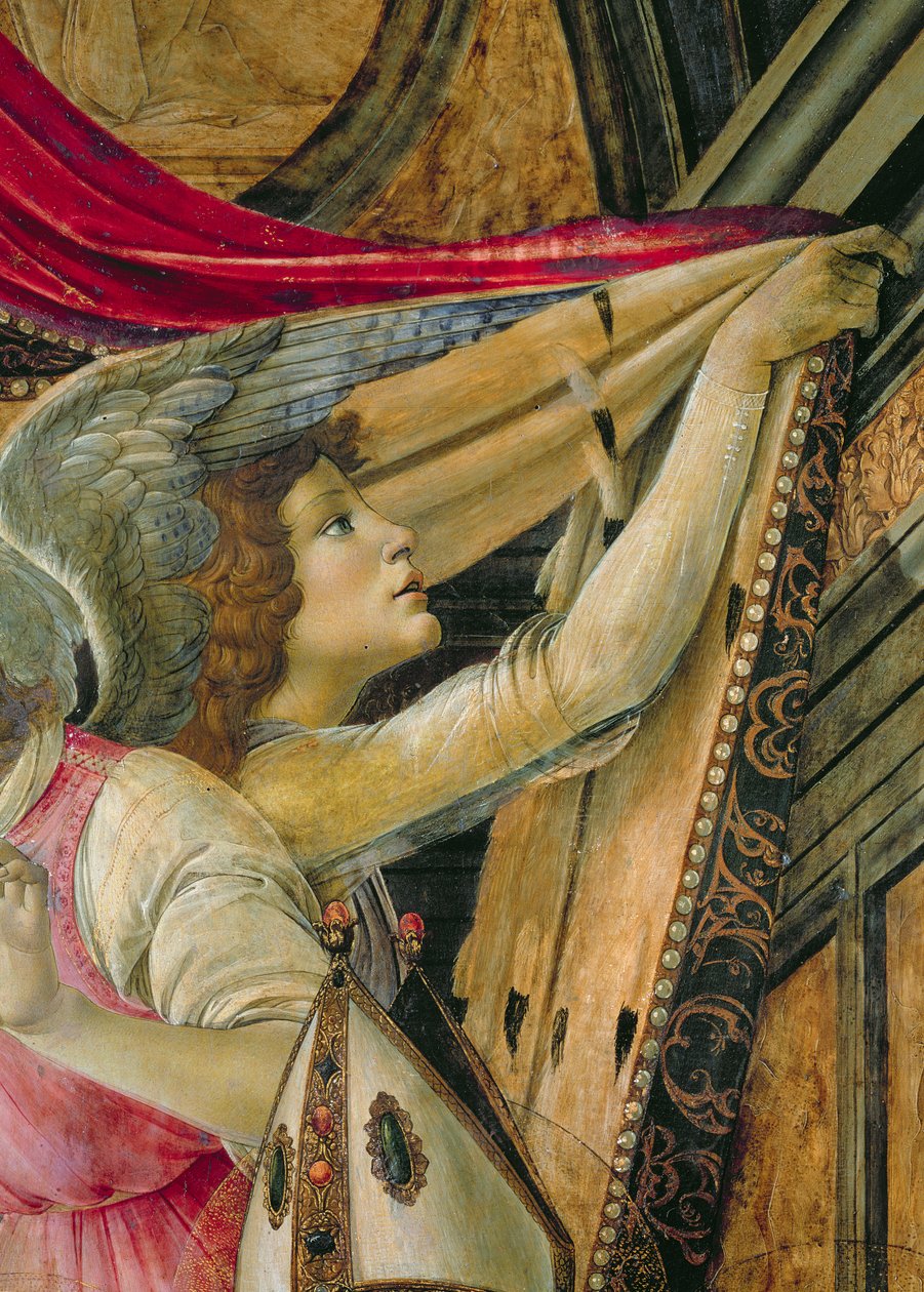 Szczegół aniołów z ołtarza San Barnaba autorstwa Sandro Botticelli