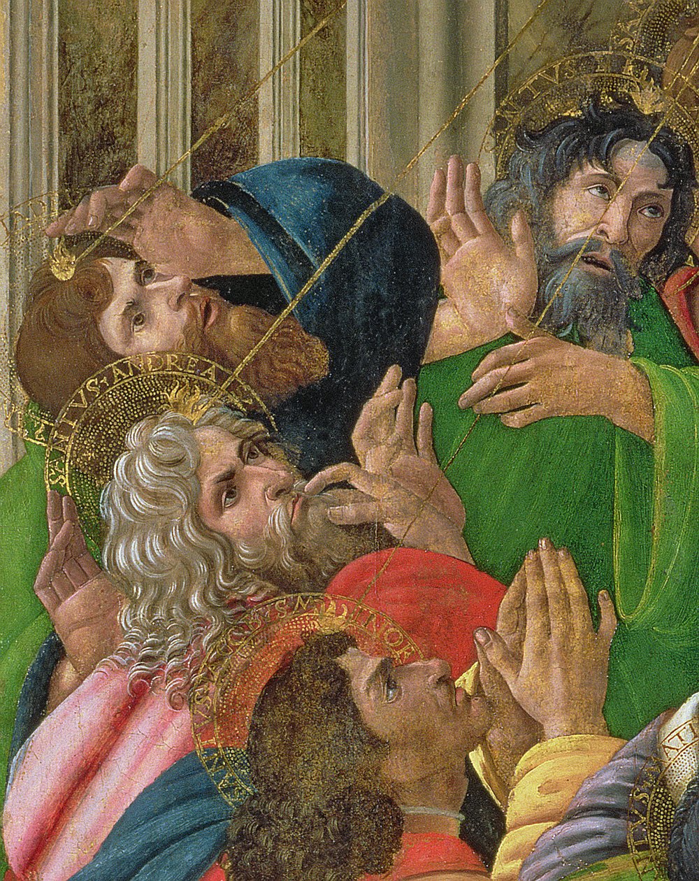 Szczegóły Zstąpienia Ducha Świętego, 1495-1505 autorstwa Sandro Botticelli