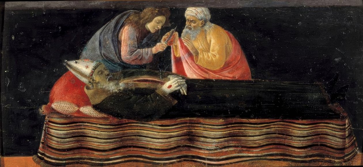 Usunięcie serca ze zwłok św. Bisca autorstwa Sandro Botticelli