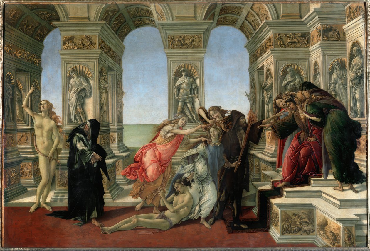 Zniesławienie Apellesa autorstwa Sandro Botticelli