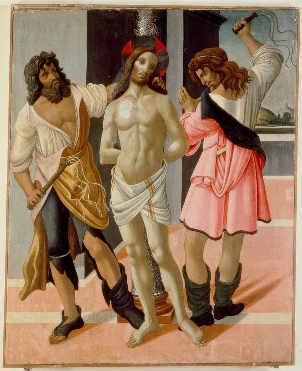 Biczowanie Chrystusa autorstwa Sandro Botticelli