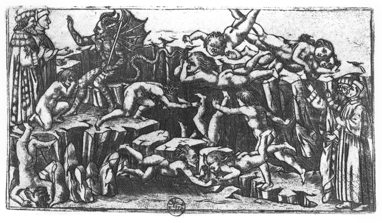Piekło, z „Boskiej komedii” Dantego Alighieri (1265-1321) autorstwa Sandro Botticelli