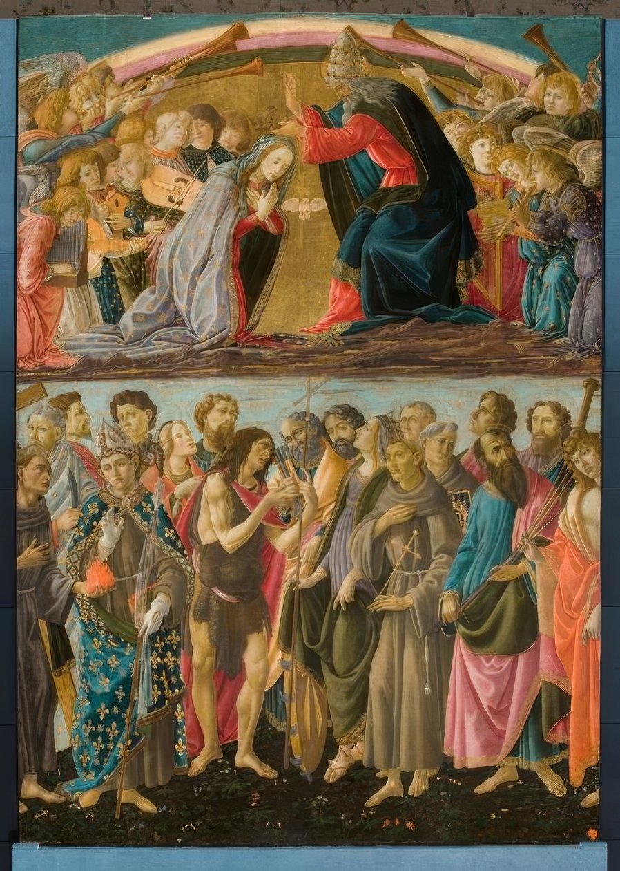 Koronacja Maryi ze świętymi autorstwa Sandro Botticelli
