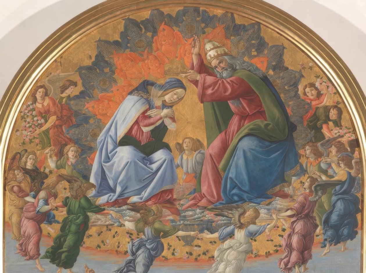 Koronacja Maryi z czterema świętymi autorstwa Sandro Botticelli