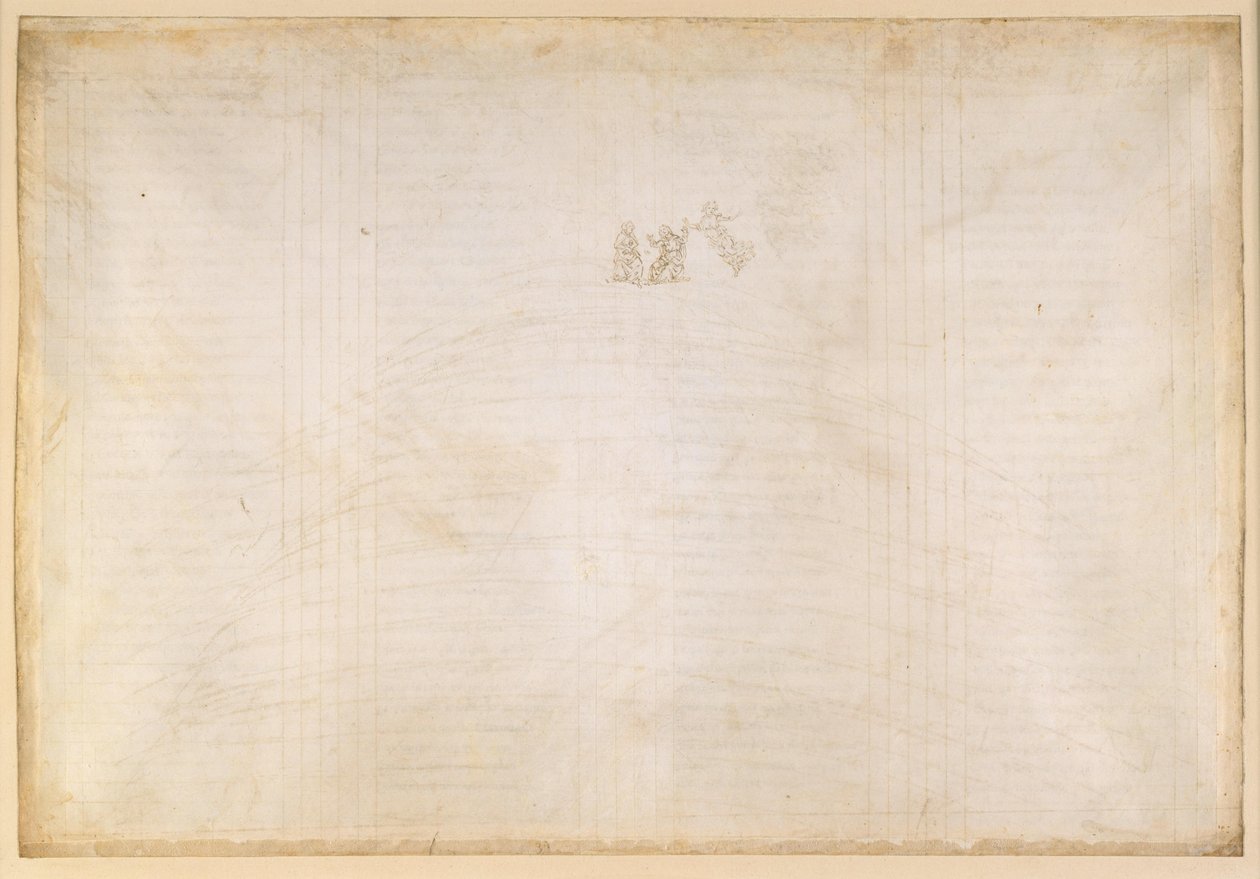„Boska komedia”, „Raj” XXXII. Empyreum: Bernard z Clairvaux wyjaśnia budowę niebiańskiej róży; wizja Matki Boskiej u Dantego autorstwa Sandro Botticelli