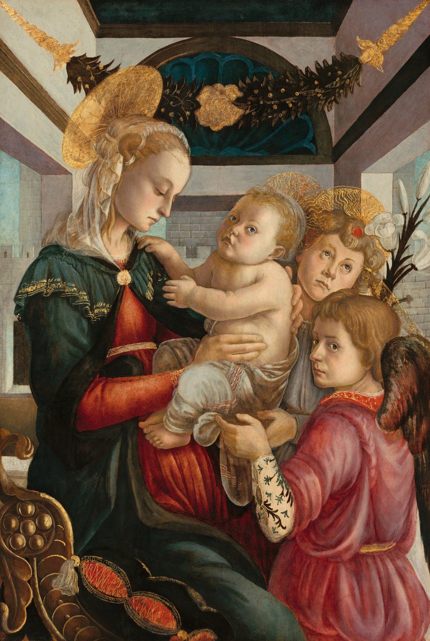 Madonna z Dzieciątkiem z Aniołami autorstwa Sandro Botticelli
