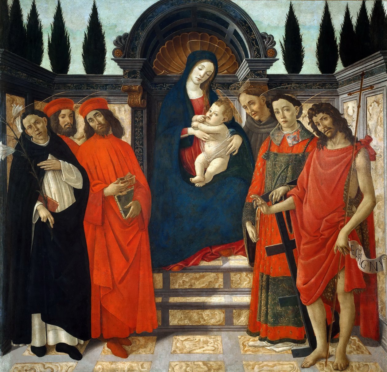 Madonna z Dzieciątkiem ze Świętymi Pala del Trebbio, ok. 1930 r. 1490-1499. autorstwa Sandro Botticelli