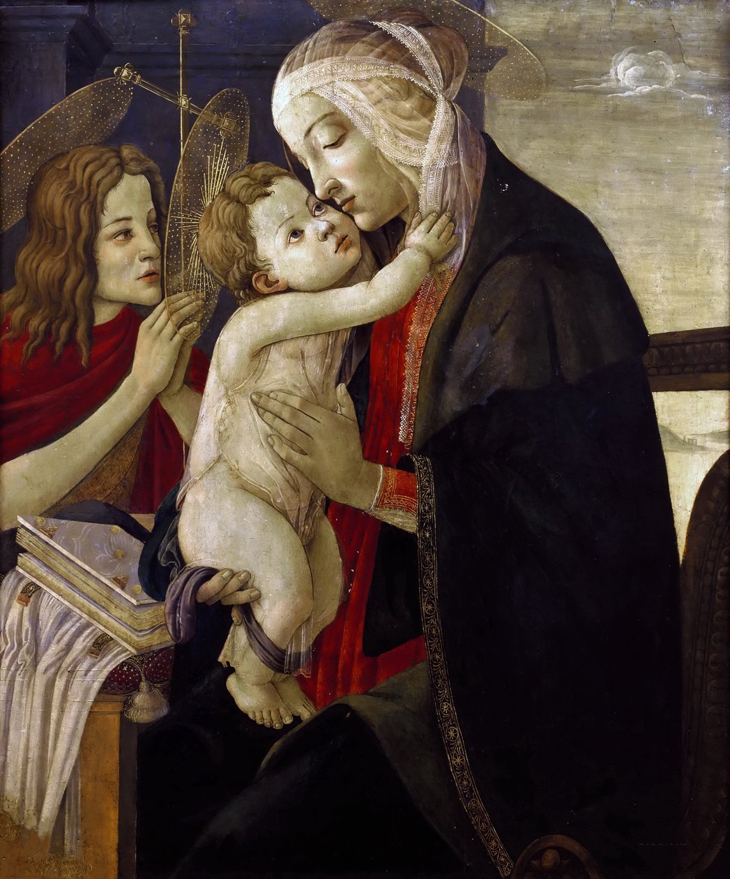 Madonna z Dzieciątkiem z Dzieciątkiem Św. Jan, ok. 1485-1490. autorstwa Sandro Botticelli