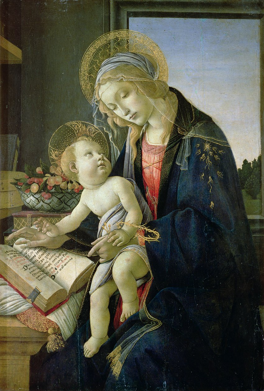 Madonna z Księgi (Tempera i olej na desce) 1480-81 autorstwa Sandro Botticelli