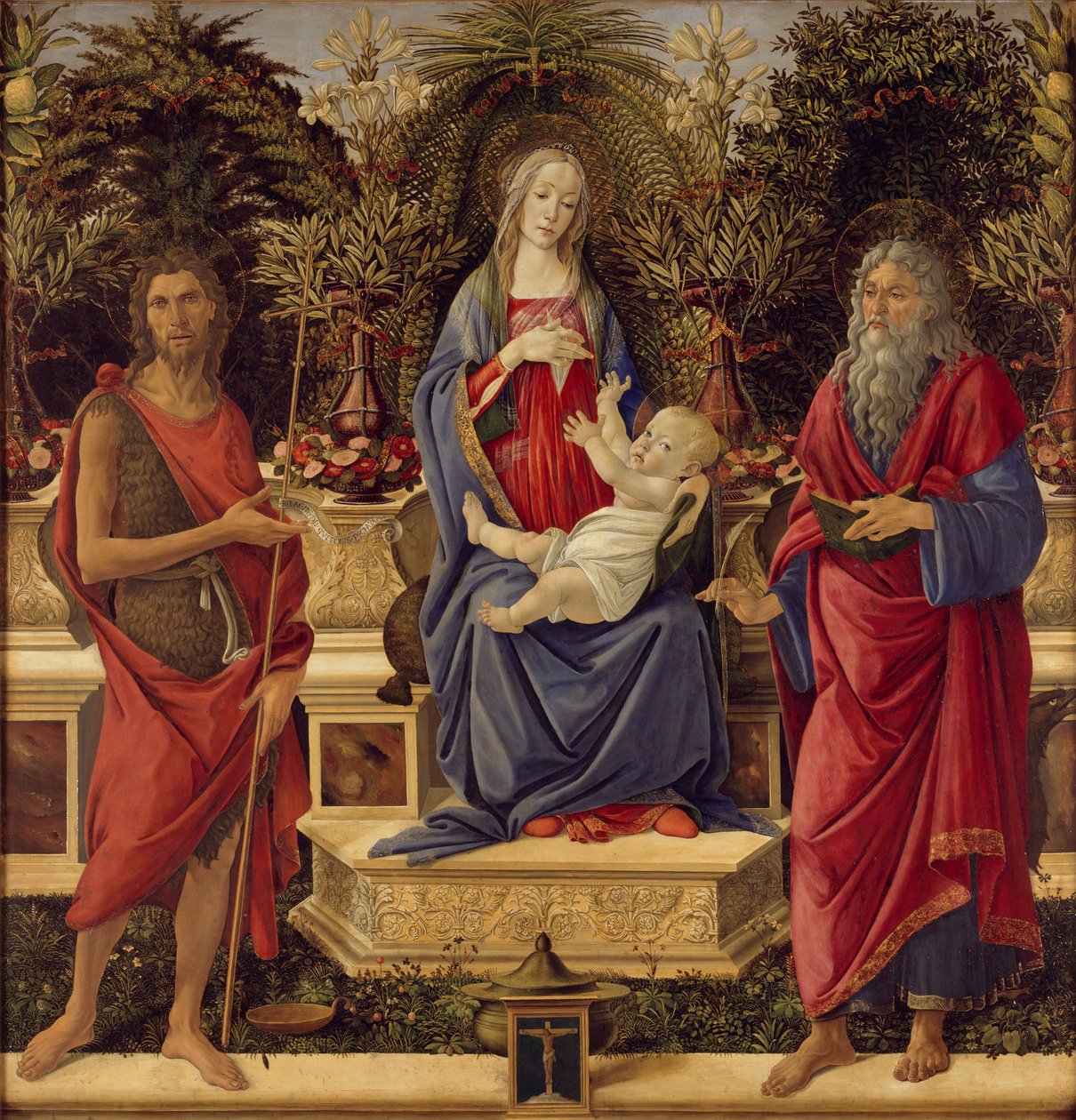 Madonna ze świętymi autorstwa Sandro Botticelli