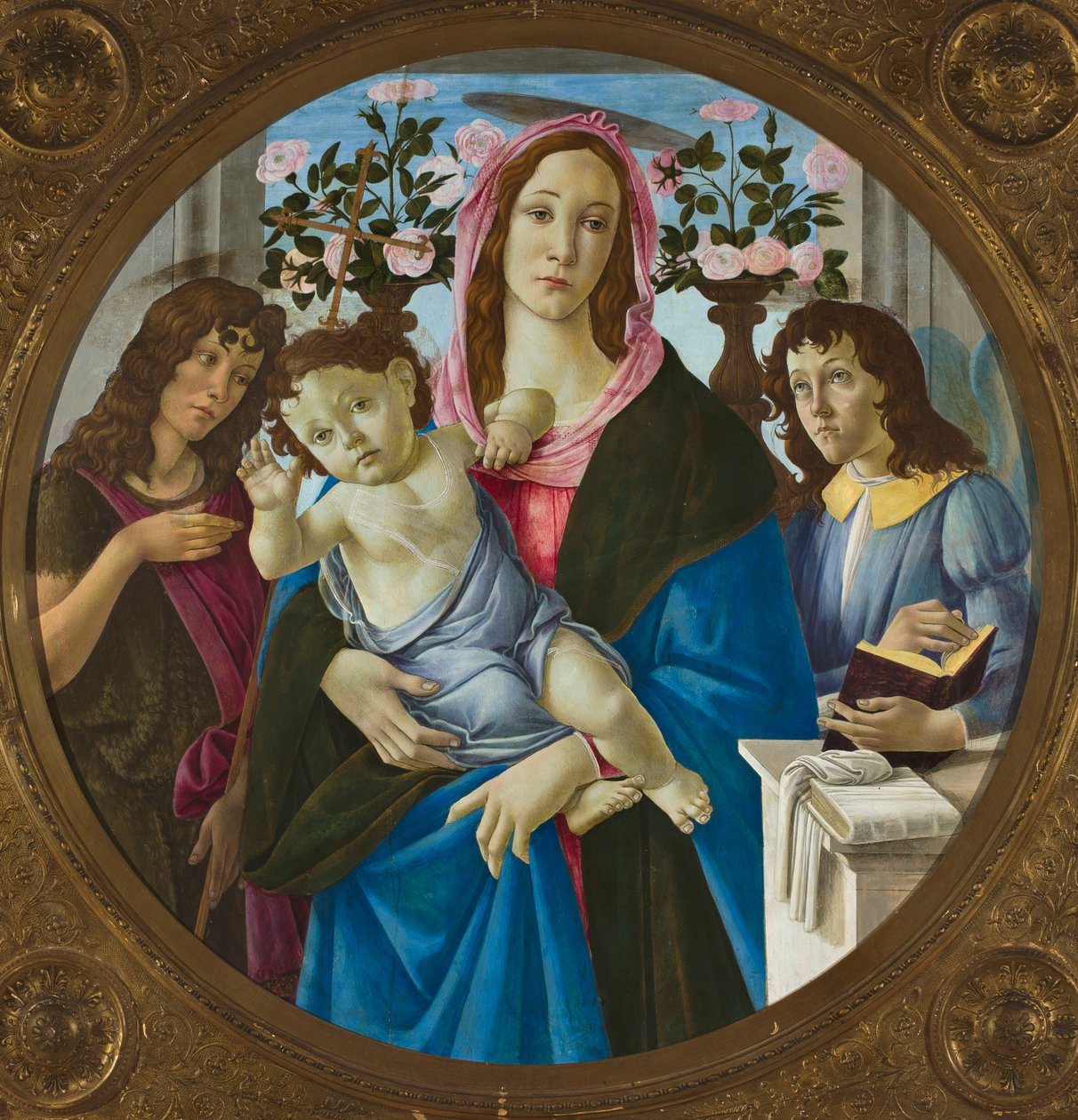 Madonna z Dzieciątkiem, Św. Janem Chrzcicielem i Aniołem autorstwa Sandro Botticelli