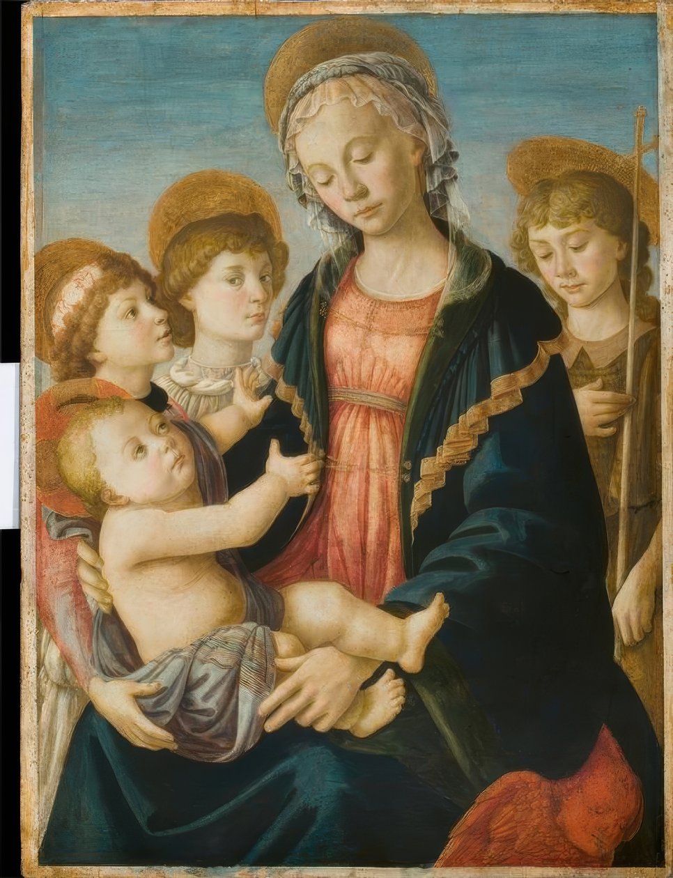 Maryja z Dzieciątkiem, chłopcem Janem i dwoma aniołami autorstwa Sandro Botticelli