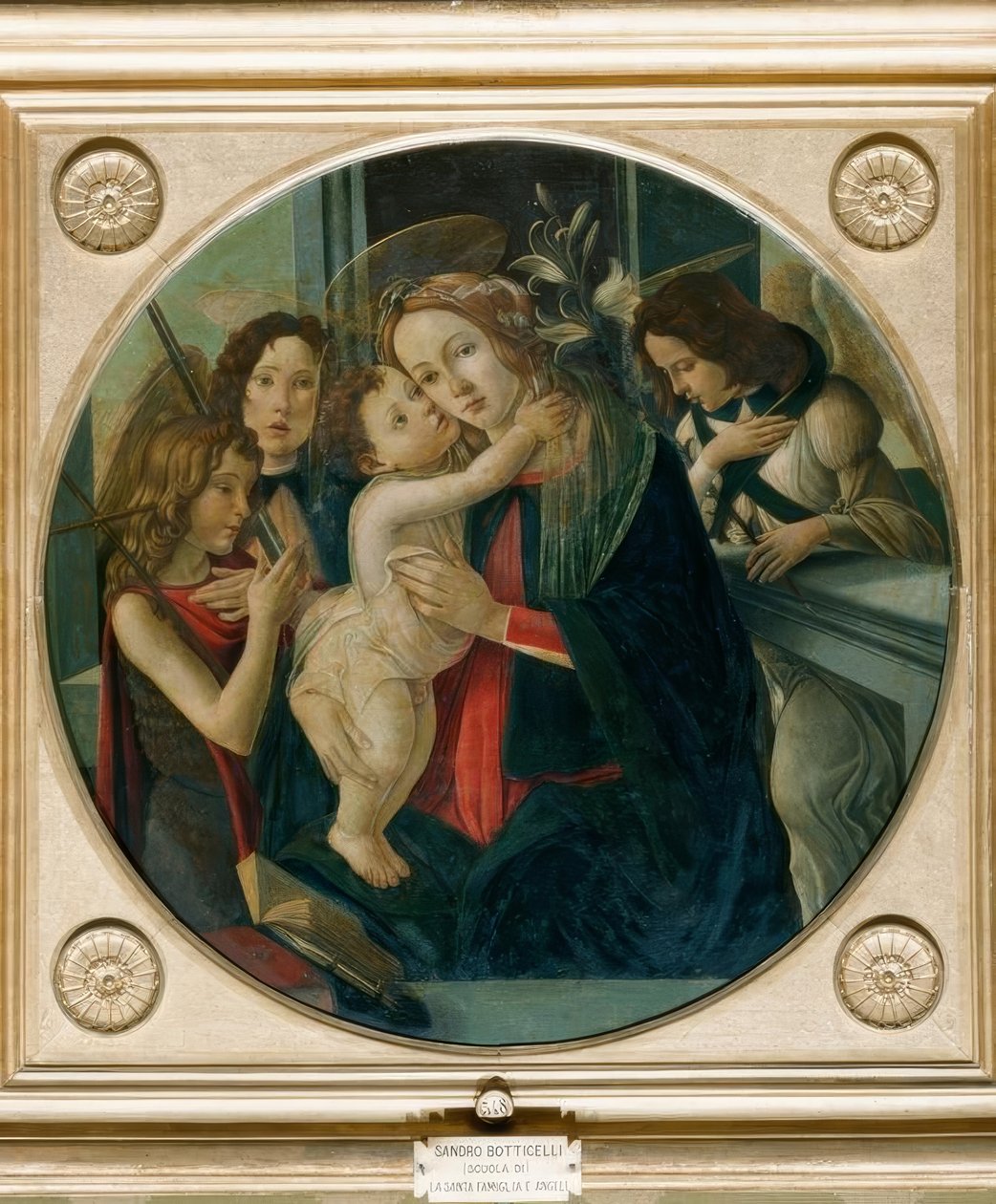 Maryja z Dzieciątkiem, chłopcem Janem i dwoma aniołami autorstwa Sandro Botticelli