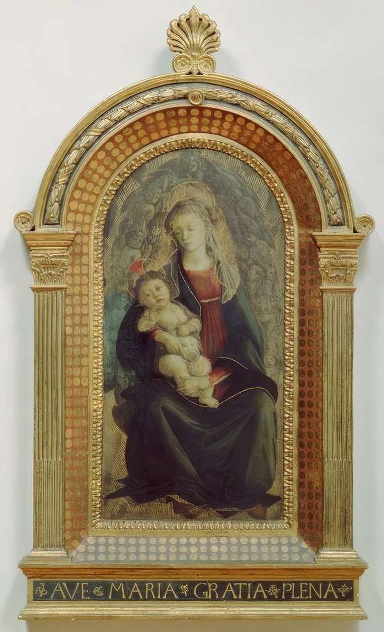 Maryja z Dzieciątkiem w anielskiej chwale autorstwa Sandro Botticelli