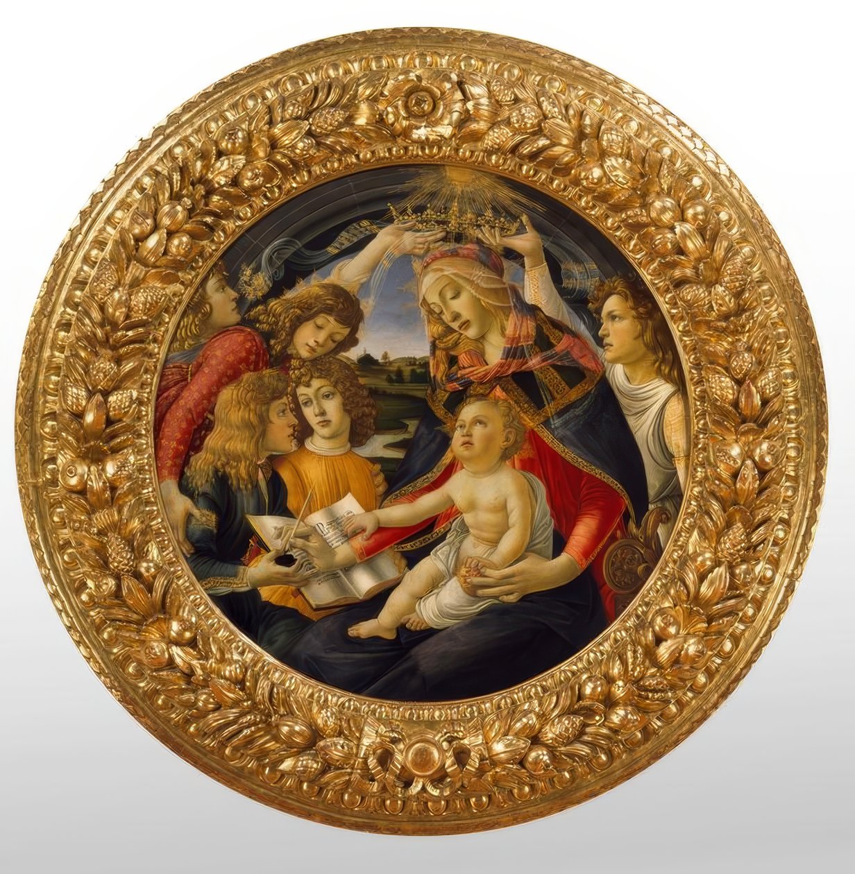 Maryja z Dzieciątkiem i pięcioma aniołami autorstwa Sandro Botticelli