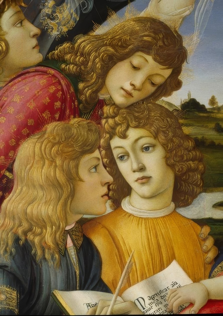 Maryja z Dzieciątkiem i pięcioma aniołami autorstwa Sandro Botticelli