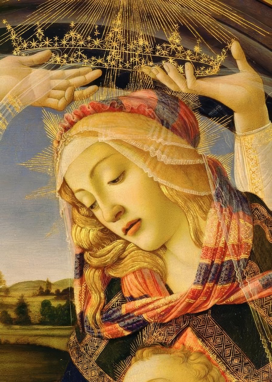 Maryja z dzieckiem i pięcioma aniołami autorstwa Sandro Botticelli