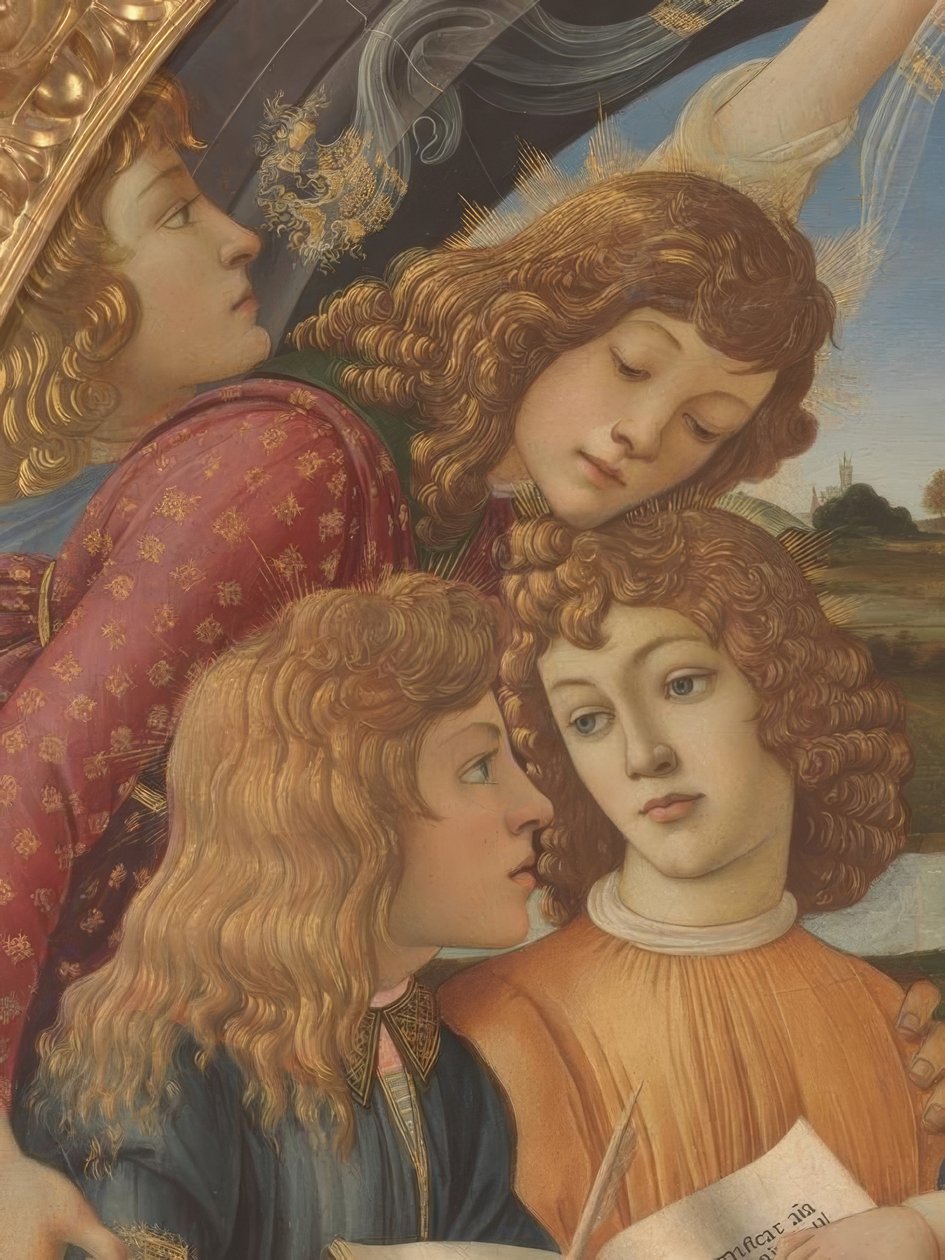 Maryja z dzieckiem i pięcioma aniołami autorstwa Sandro Botticelli