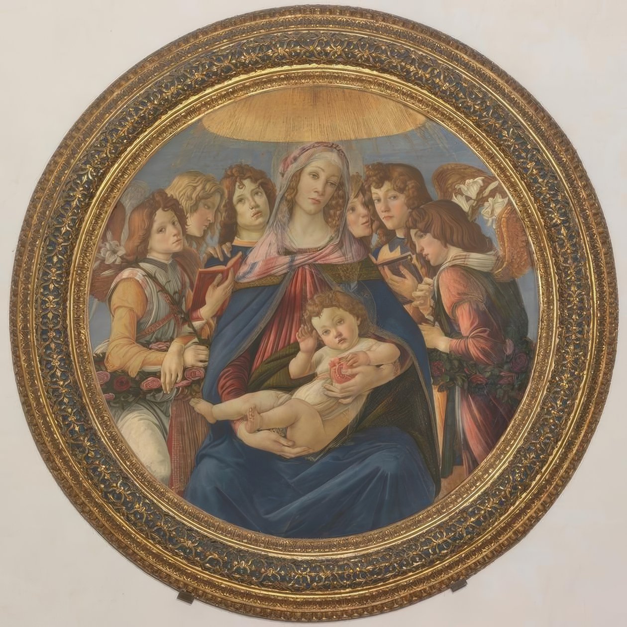 Maryja z Dzieciątkiem i sześcioma aniołami autorstwa Sandro Botticelli