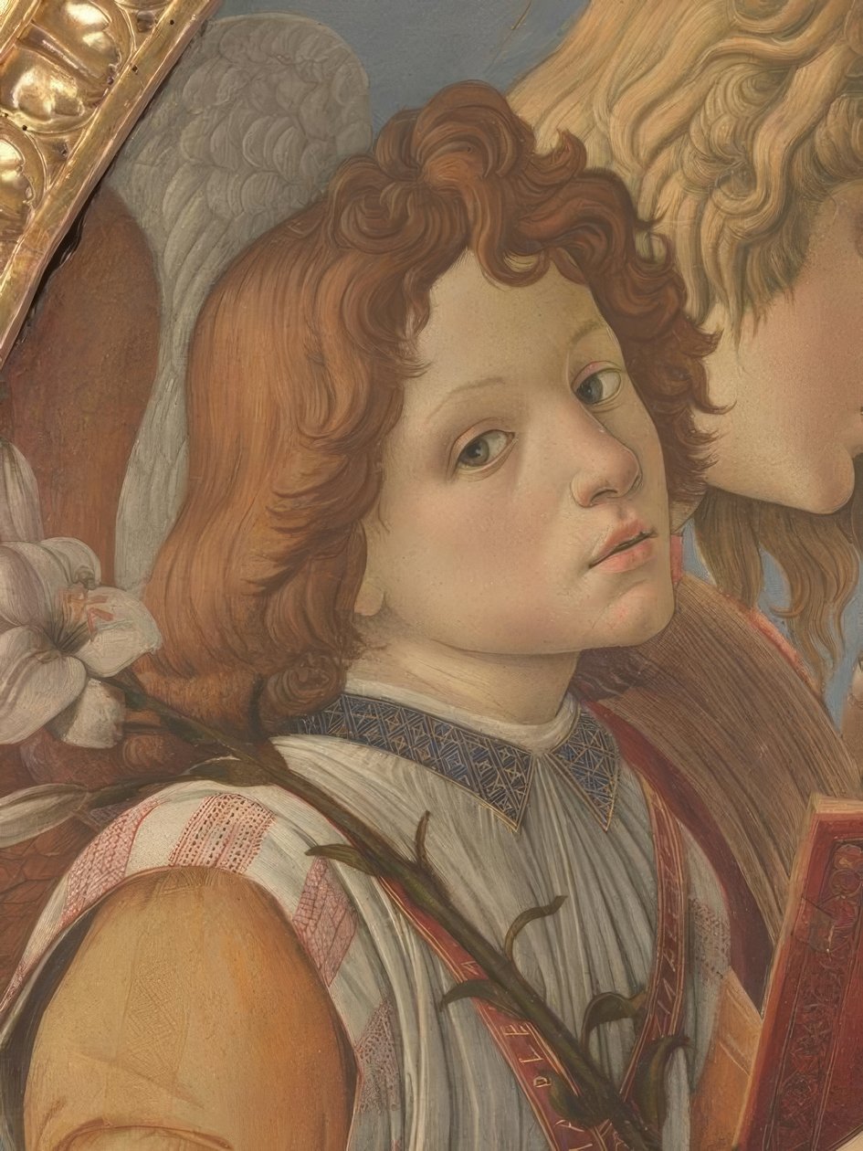 Maryja z Dzieciątkiem i sześcioma aniołami autorstwa Sandro Botticelli