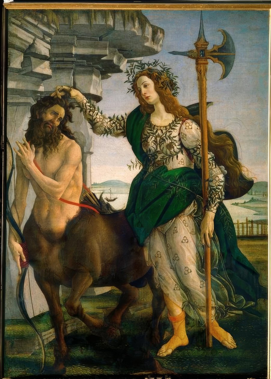 Minerva pokonuje centaur autorstwa Sandro Botticelli