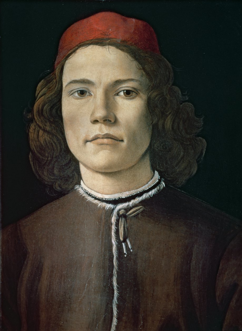Portret młodzieńca, ok. 1480-85 (tempera i olej na desce) autorstwa Sandro Botticelli