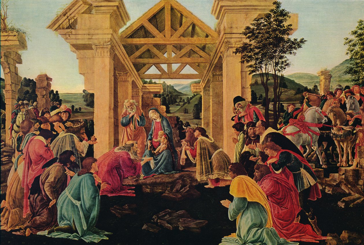 Pokłon Trzech Króli, ok. 1475-1476 autorstwa Sandro Botticelli