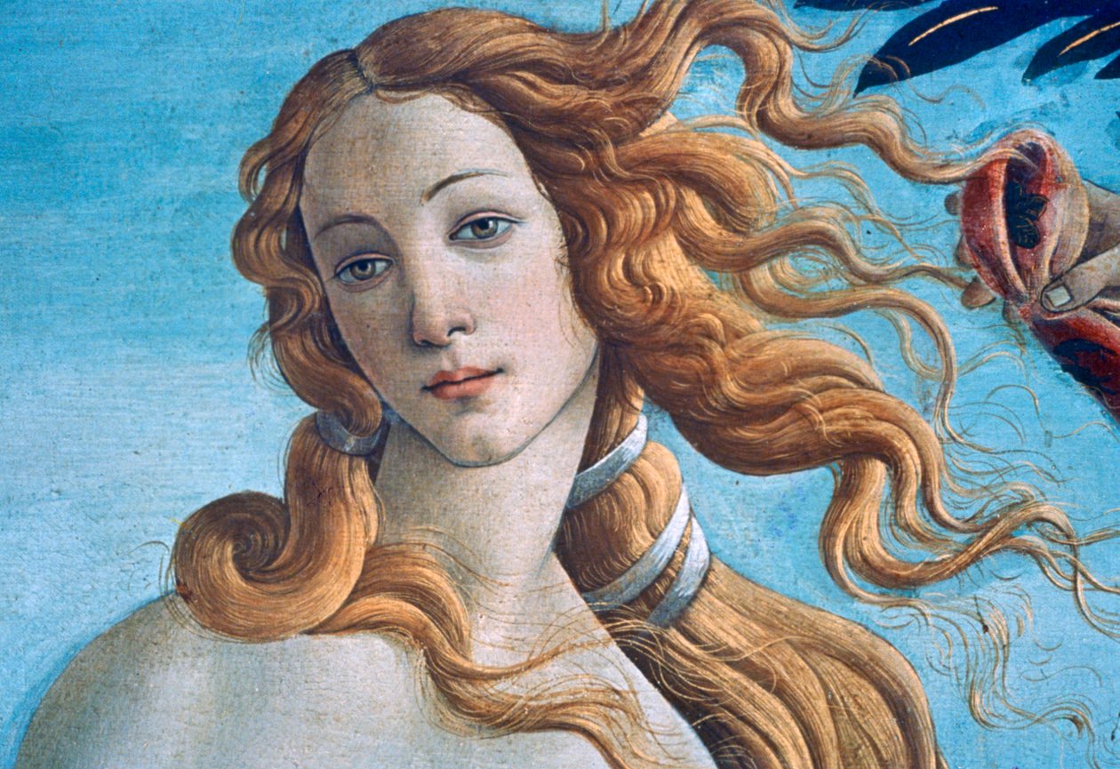 Szczegół narodzin Wenus, ok. 1485 autorstwa Sandro Botticelli