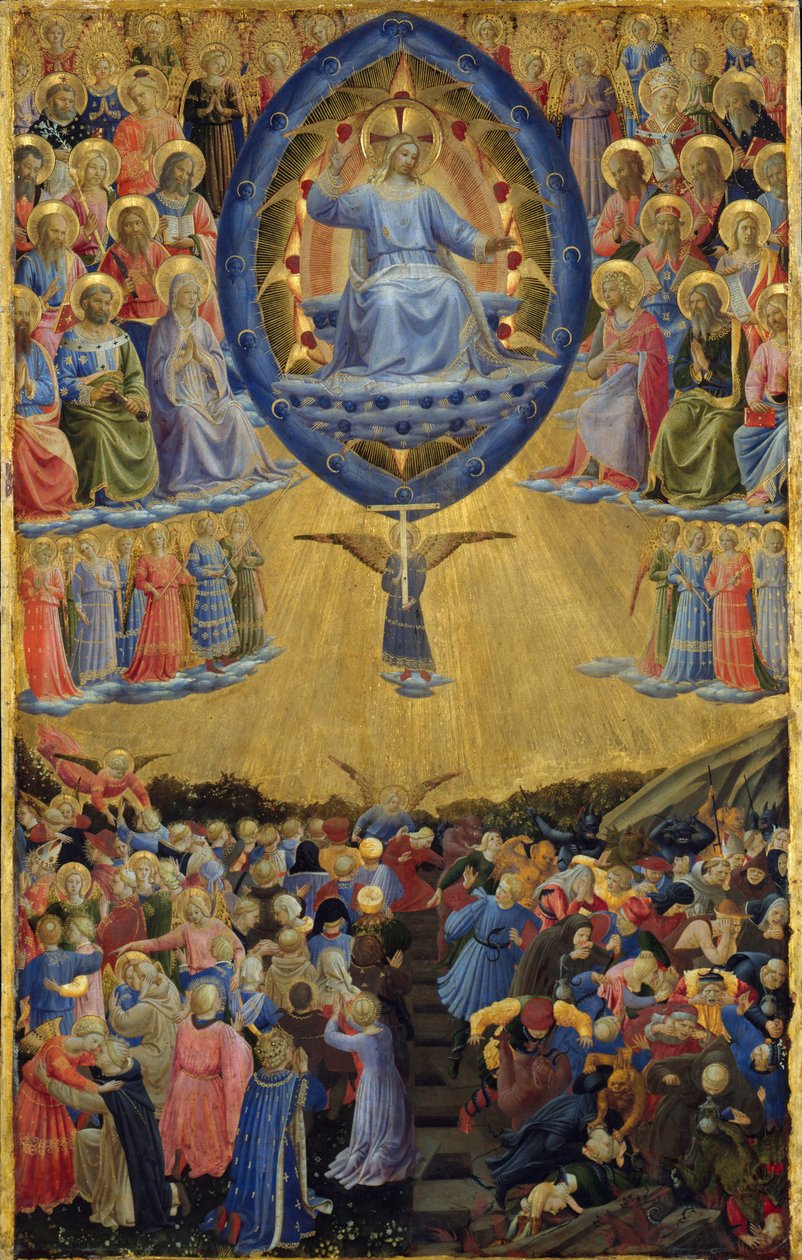 Skrzydlaty Ołtarz Sądu Ostatecznego, Panel Centralny, początek XV w. autorstwa Sandro Botticelli
