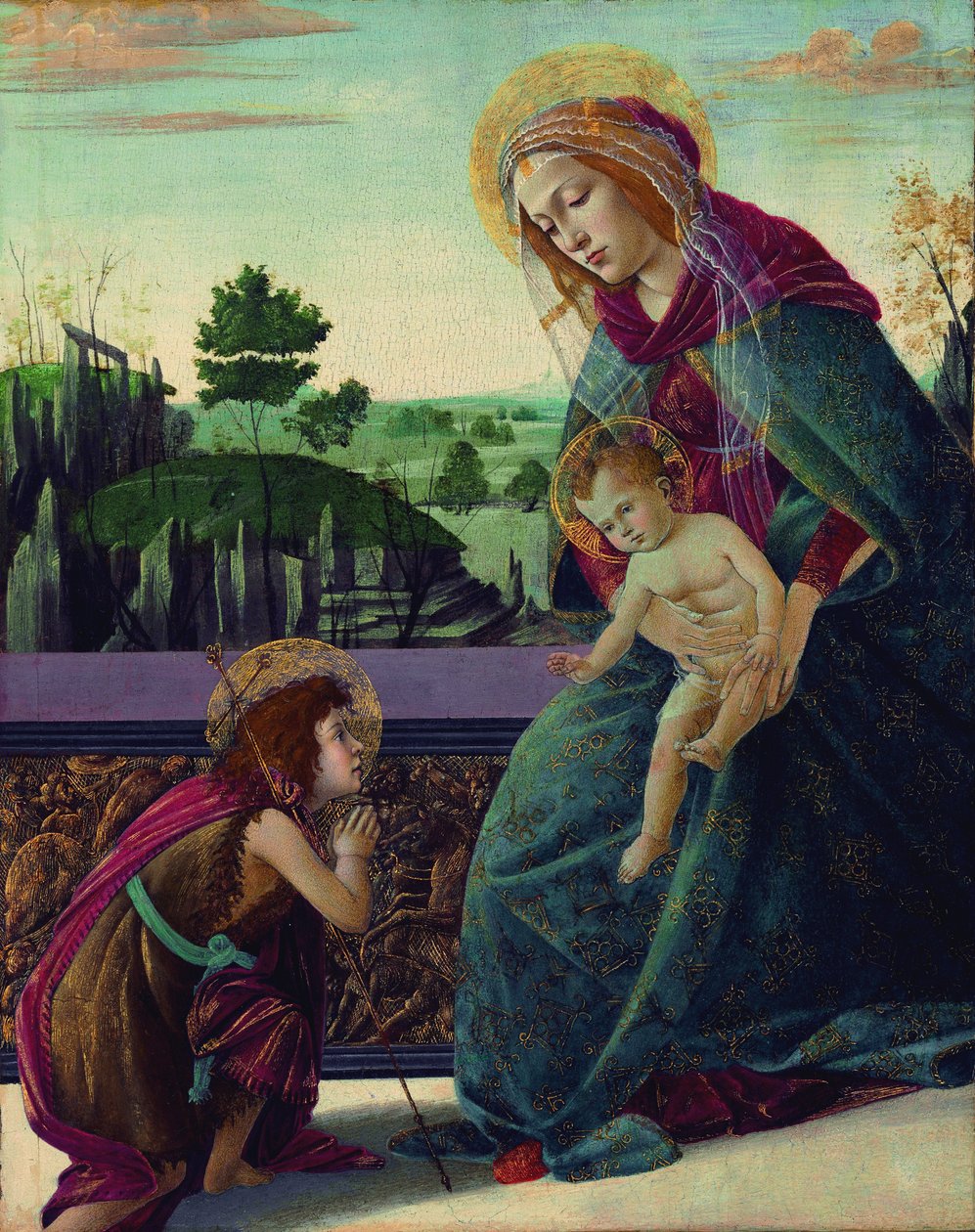 Madonna z Dzieciątkiem i małym świętym Janem Chrzcicielem autorstwa Sandro Botticelli