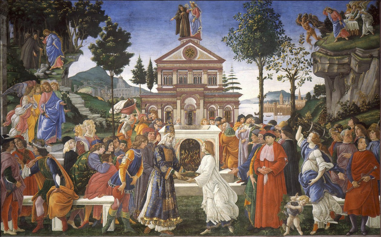 Kuszenie Chrystusa, 1481-1482 autorstwa Sandro Botticelli