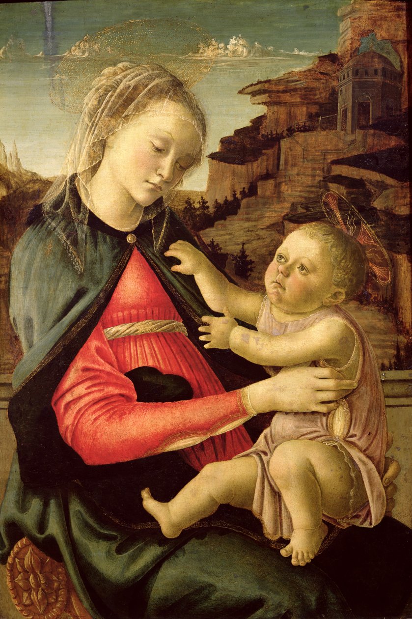 Dziewica z Dzieciątkiem (Madonna z Guidi da Faenza) c.1465-70 autorstwa Sandro Botticelli