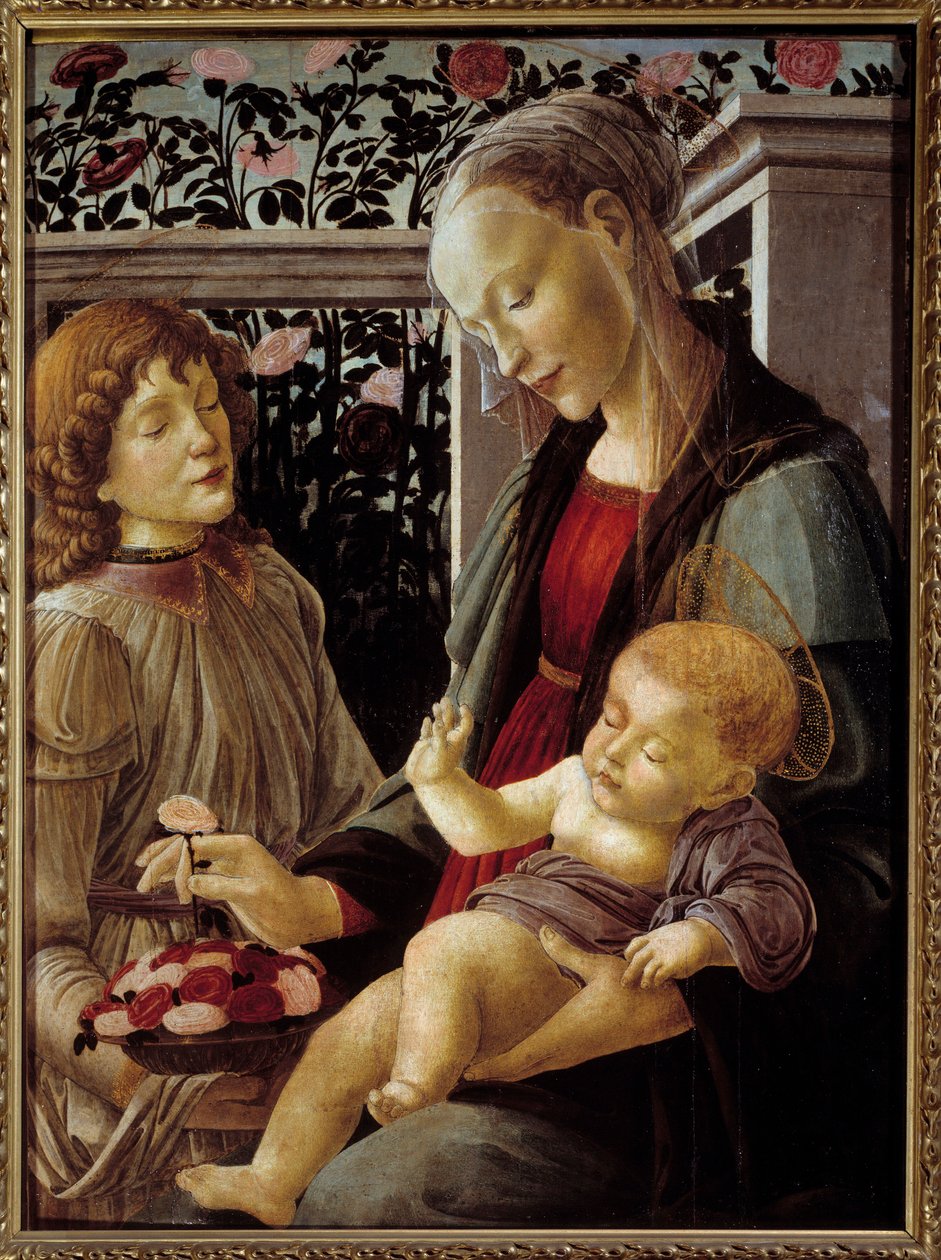 Obraz Matki Boskiej i Dzieciątka Jezus autorstwa Alessandro di Mariano dei Filipepi dit Sandro Botticelli autorstwa Sandro Botticelli