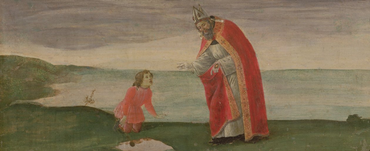 Wizja św. Augustyna z ołtarza św. Barnaby, ok. 1488 (tempera na desce) autorstwa Sandro Botticelli