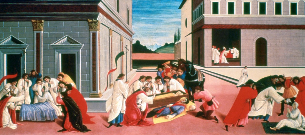 Trzy cuda św. Zenobiusza, 1500-1505 autorstwa Sandro Botticelli